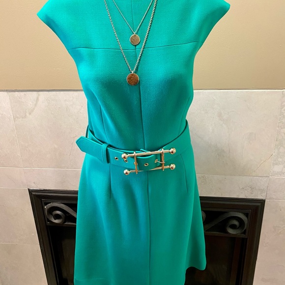 New Milly Women Kelly Green Sleeveless Dress SZ 8 - Picture 2 of 7